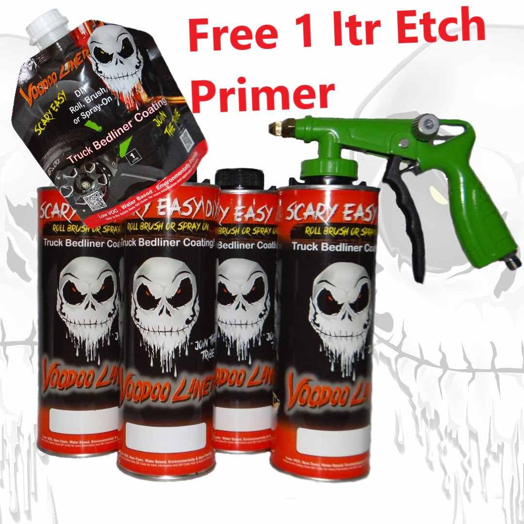 Voodoo liner 6 pack special | Bed Liner Paint + Gun
